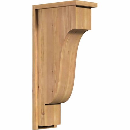 Ekena Millwork Newport Smooth Corbel w/Backplate, Western Red Cedar, 7 1/2"W x 14"D x 30"H COR08X14X30NEW01SWR